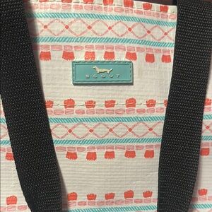 SCOUT Stylish Patterned Tote Bag with Black Straps. EUC.